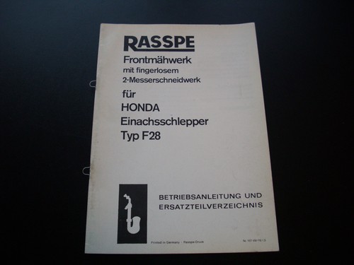 Rasspe frontmähwerk honda f28 - rasspe,